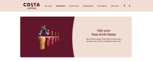 Costa Coffee's "Costa Club" sustainability initiative
