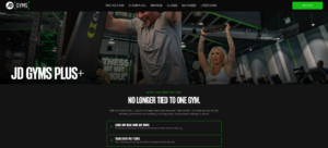 JD Gyms Plus+ loyalty programme homepage with member-exclusive offers.