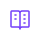 Purple calendar icon (two-page calendar)